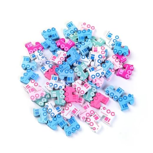 NUOBESTY 50 Peças Guirlanda Artesanato Decorações De Contas De Madeira Criança Natal