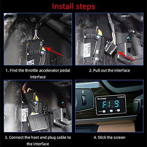 Throttle Response Controller, 9 Drive Modes Smart Electronic Throttle Controller, Racing Accelerator,for Dodge JEEP CHRYSLER Blue LED (301)