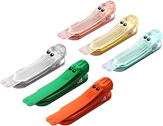 ARFUKA Automatic Bookmarks Silicone Smart Book Marks Cute Unique Bookmark Clip Reading Accessories for Book Lovers Pack of 6