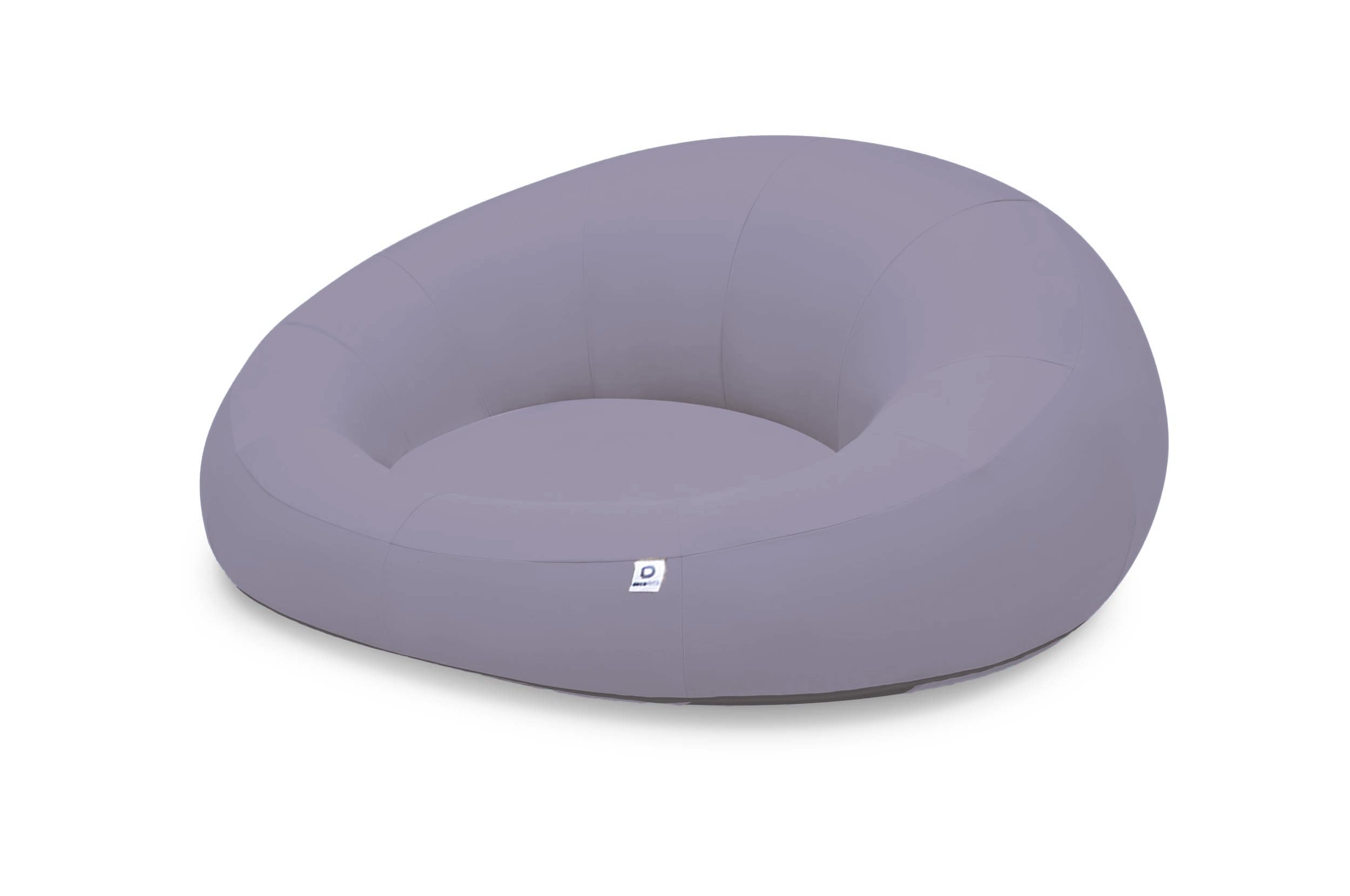 Pouf Flottant Polyvalent avec Pompe Electrique et Coussin - Tissu Olefin Résistant - 140x120x60 cm - Gris Galet