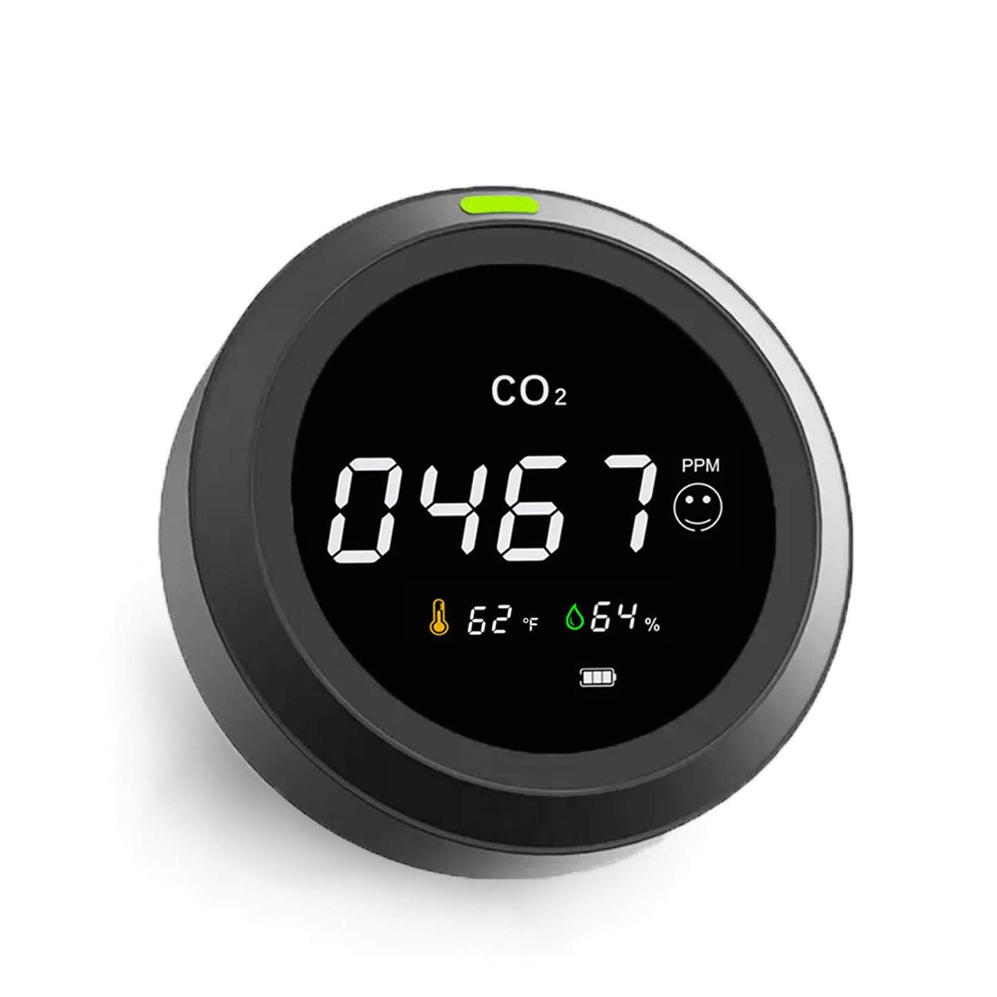 Portable CO2 Detector, High-Precision NDIR Sensor Meter, Indoor CO2 Monitor, Test Range 400-5000 ppm, 24-Hour Runtime Li-Battery, Carbon Dioxide Detector for Home, Car, Grow Tents, Travel