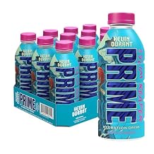PRIME Hydration KEVIN DURANT Sports Drinks, Electrolyte Enhanced for Replenishing Fluids 250mg BCAAs, B Vitamins, Antioxidants, Low Sugar, 16.9 Fl Oz, 12 Pack