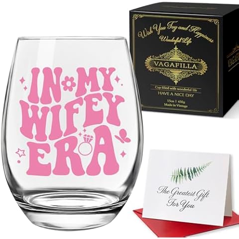 Bridal Shower Stemless Wine Glass Gift Cover