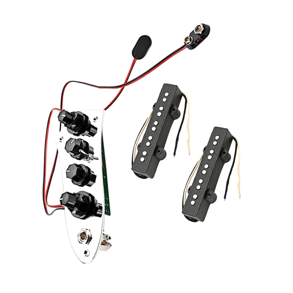 HEMOTON Set di Pickup per Basso Elettrico Jb a 5 Corde, Ferro Argento, Facile da Installare, Pronto All'uso