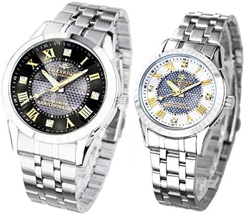 Amazon ジョン ハリソン 電波ソーラー 4石天然ダイヤ時計 1個セット メンズ ホワイト メンズ腕時計 腕時計 通販