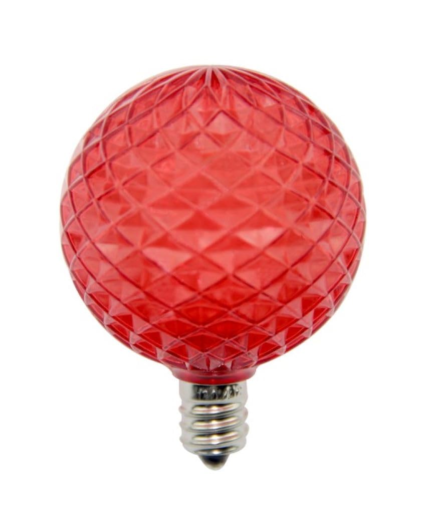 Norman Lamps LEDG50E12-RED Christmas LED Bulb 2 Diameter E12 Base