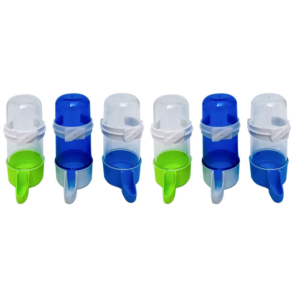 Toyvian Lot de 6 Abreuvoirs Automatiques pour Perroquets, Fontaine à Eau 240 ML en Plastique Solide, Outil d'alimentation en Eau pour Oiseaux en Cage, Accessoire Pratique Couleur - 2