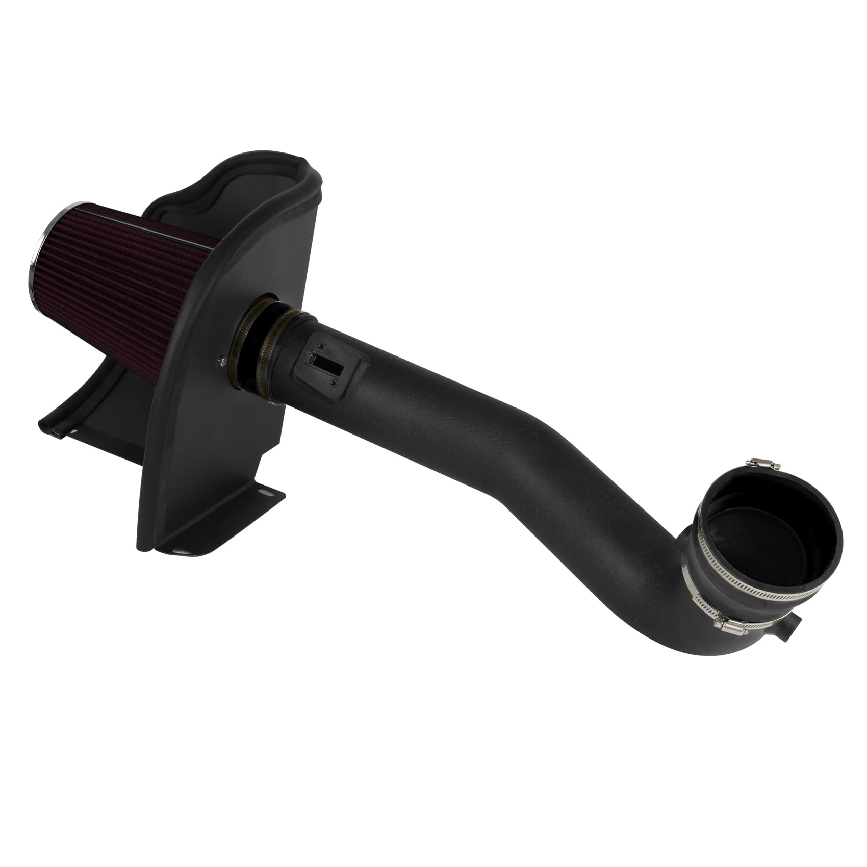 Salem Auto Parts 3.5 Inch Cold Air Intake Filter Kit & Heat Shield for Silverado 1500 14-18; Sierra 1500 14-18; for Cadillac Escalade Suburban Yukon Tahoe 15-20 5.3L 6.2L V8 (Black Tube & Red Filter)