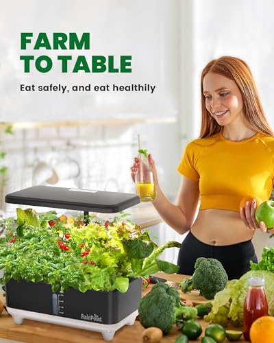 Kit de sistema de cultivo hidropônico, kit de plantador de ervas para interior com 13 cápsulas, sist