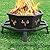 BOINN 35 Inch Fire Pit, Wood Burning Fire Pit for Outside, Heavy Duty Octagonal Firepit with Poker for Camping Backyard Patio Black