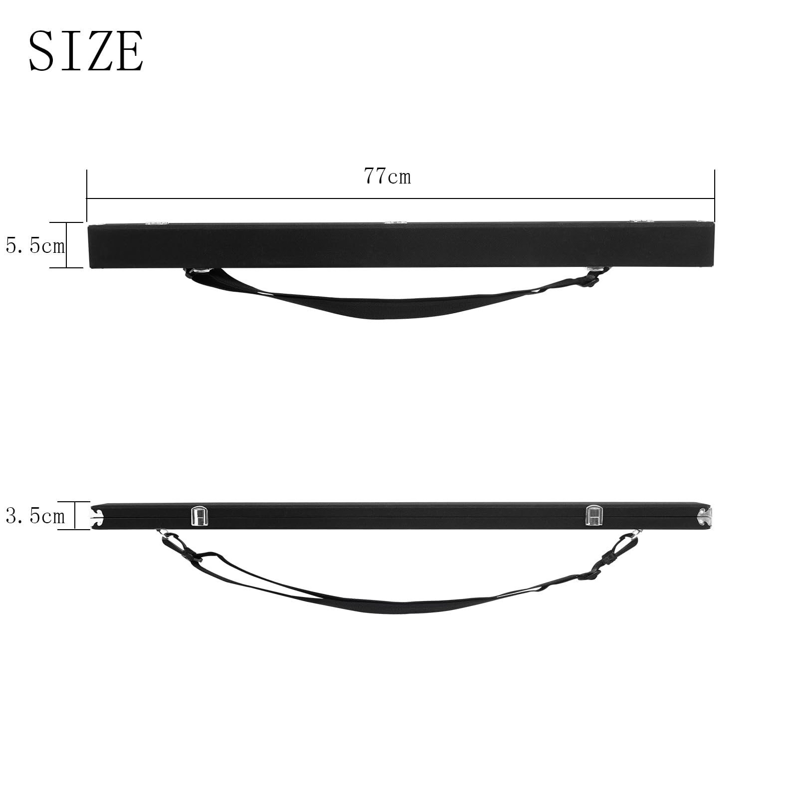 Bogenetui LN194 Violine Viola Cello 4/4 Universelle Schwarze Vlies-Hardware, Eckscharnier-Schnalle, gefüttert mit tragbarer Armbrustbox aus Flanell