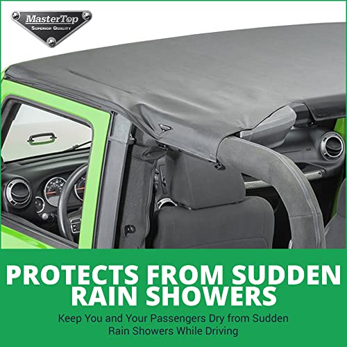 image for MasterTop Bimini Top Sunshade - Fits 2-Door Jeep Wrangler 2007-2018 - 