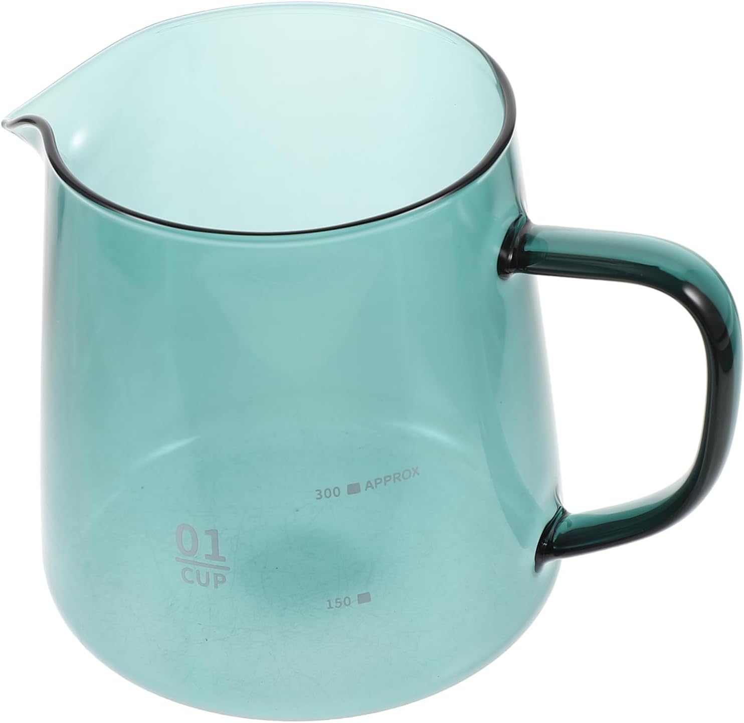 ULTECHNOVO Heat Resistant Glass Coffee Pitcher with Creative Dispenser for Easy Pouring Multi Functional Kitchen Sauce and Beverage Server and Cold Resistant Carafe for Coffee Water Sake and