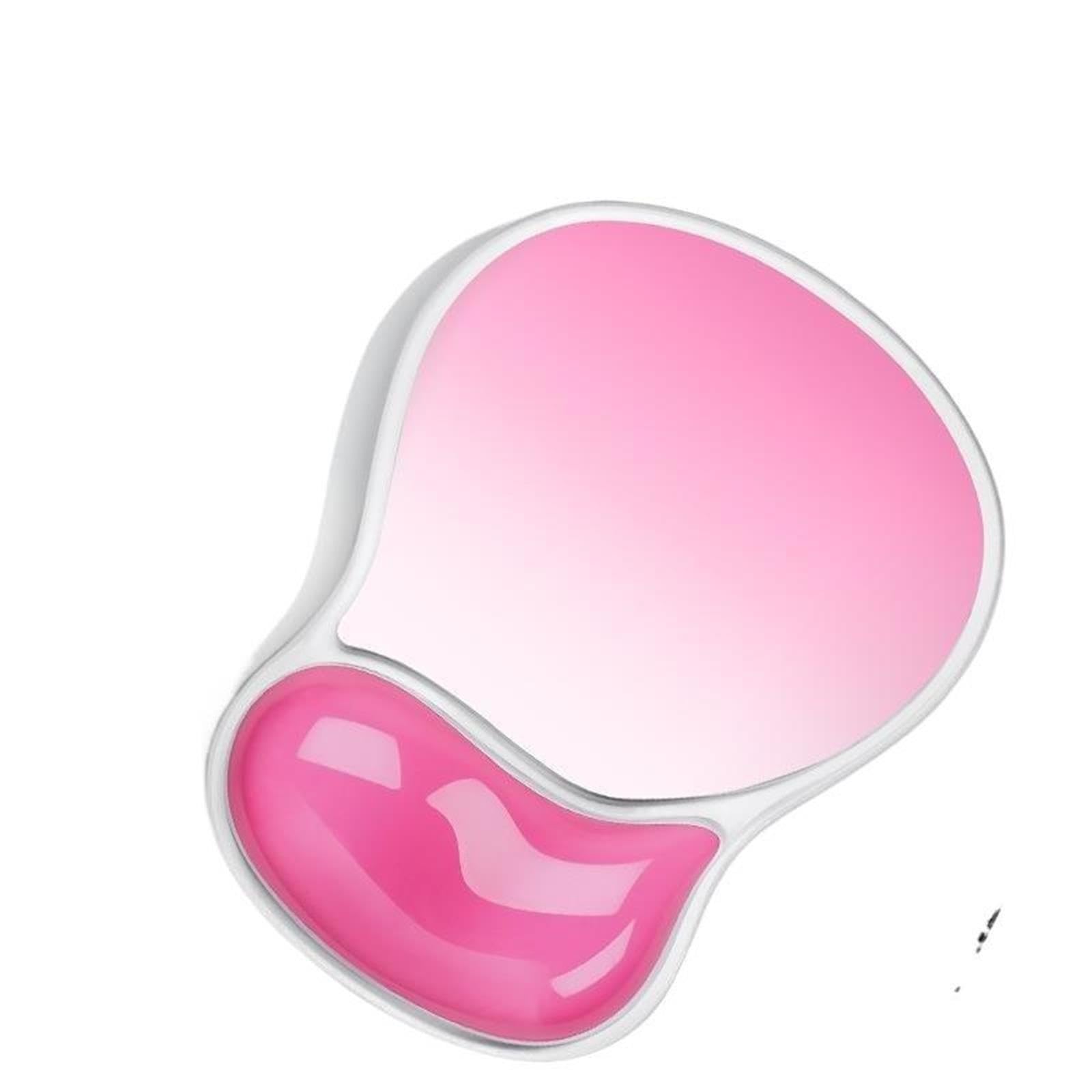 Tapis Souris Reposes-Poignets Tapis de souris, protège-poignet en silicone, repose-poignet transparent antidérapant(Model gradient rose pink)