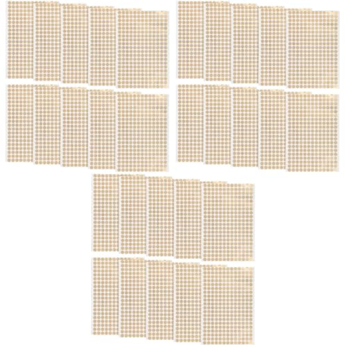 Étiquette de papier en cuivre doré circulaire Housoutil : 30 feuilles d'autocollants