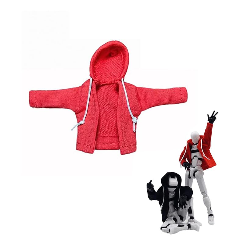 T13 Action Figure Set, 3D Printed Multi-Jointed Movable Toy With Hoodie, Dummy Nova Titan Lucky 13 Action Figure for Stop-Motion Animation & Creative Display, Multiple Interchangeable Hands & Weapons