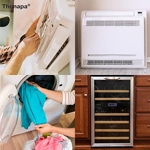 Thonapa 9 Foot Appliance Cord Gray - Heavy Duty 14 Gauge 3 Prong Spt-3 Cable For Large Appliances, Refrigerator, Air Conditioners #TOP3