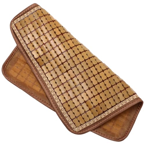 SHINEOFI Alfombrilla de Asiento Refrescante de Bambú Transpirable 50X50 CM Cojín Natural Antideslizante para Silla Sofá y Coche Estera de Cojín Ventilada Adecuado para Color Aleatorio