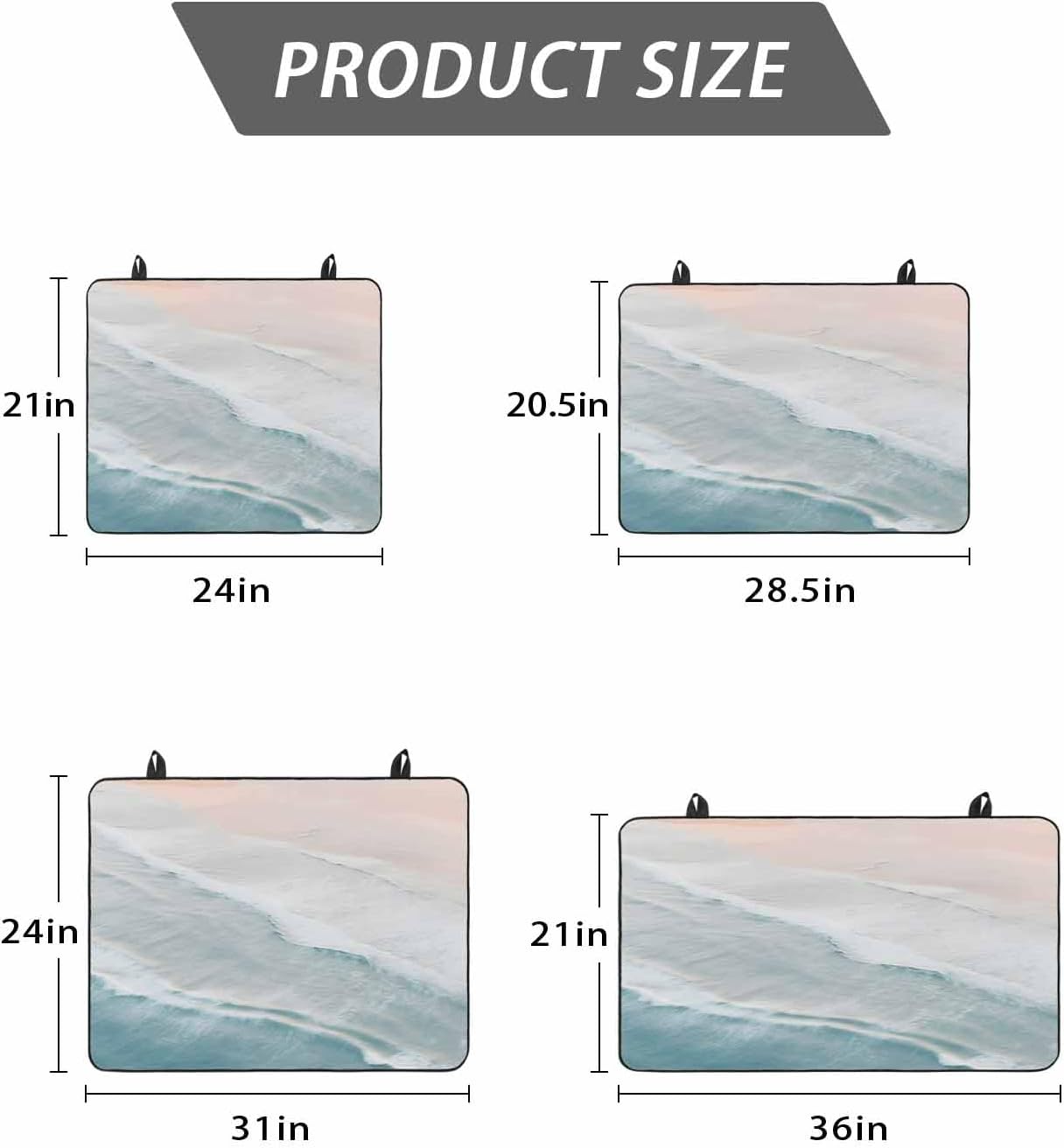 Stove Top Cover Teal Beach Waves Stove Cover for Electric Stove Top Ocean Boho Spray Glass Cooktop Covers Anti-Slip Mat Heat Resistant Countertop Protector Home Kitchen Decor 28.5"x20.5"