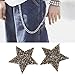 10 pezzi 8 cm applique stella di strass, adesivi con strass scintillanti, toppa di ferro sui vestiti per scarpe da sera cappello borsa(Grigio)