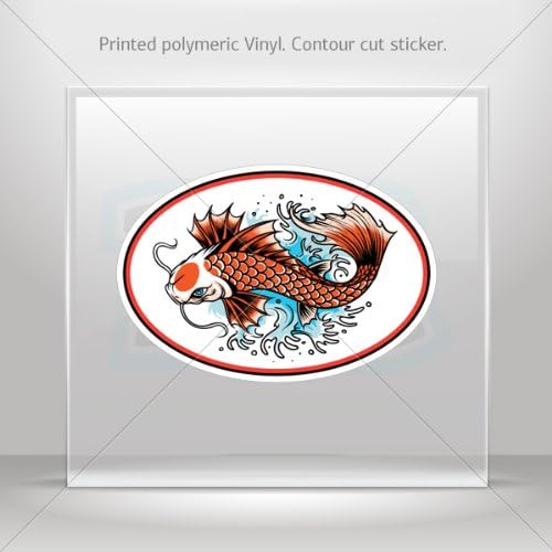 Sticker Decal Japanese Fish Koi Motorbike Vehicle Weatherproof Garage Durable Bicycles 0500 XR95X