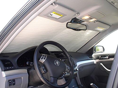 HeatShield, The Original Windshield Sun Shade, Custom-Fit for Acura TSX Sedan 2004, 2005, 2006, 2007, 2008 Silver Series