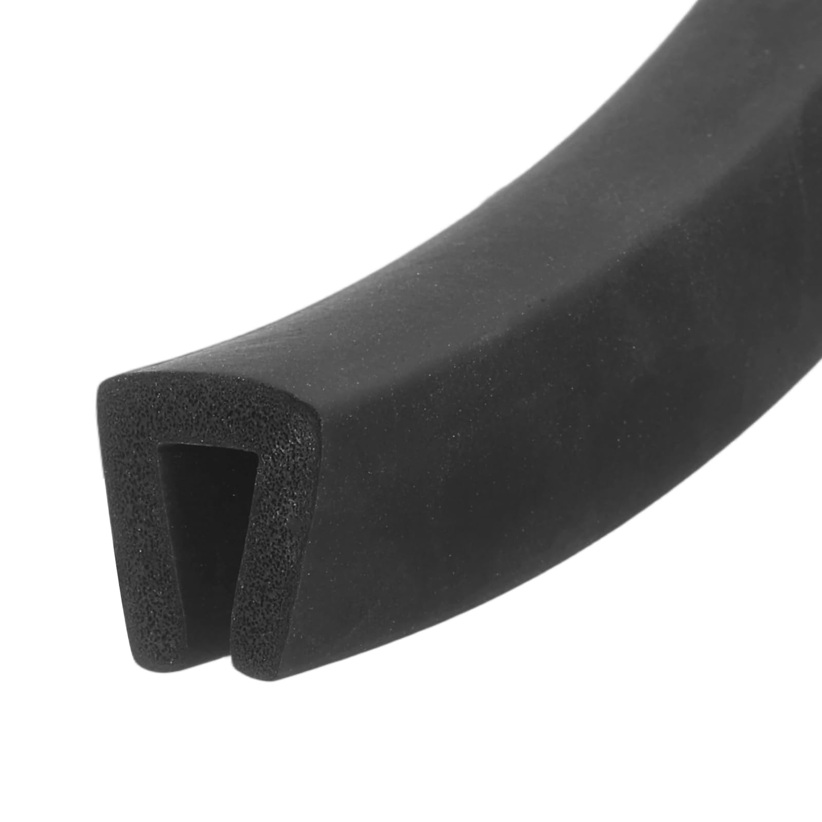 PATIKIL Rubber Edge Trim, 5/16"(8mm) x 3.3Ft Length EPDM U Channel Edge Protector U Shaped Gasket for 6-7mm Mirror Glass Protector, Black (15x17mm)