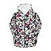 Coloranimal Color Soccer Splash Ink Print Hoodies for Boys Long Sleeve Sweatshirts Full Zip Jacket Coats with Pocket Fashion Comfort Hooded Pullover Sweaters