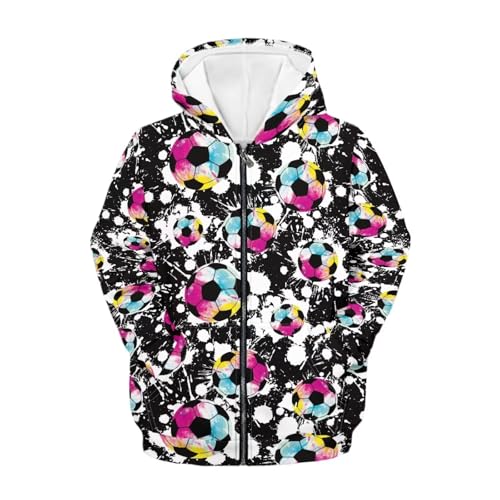 Image of Coloranimal Unisex Girls Boys Long Sleeve Casual Hoodies & Sweatshirts Tops Kids Zip Up Jacket Coat Age 6-16 Year