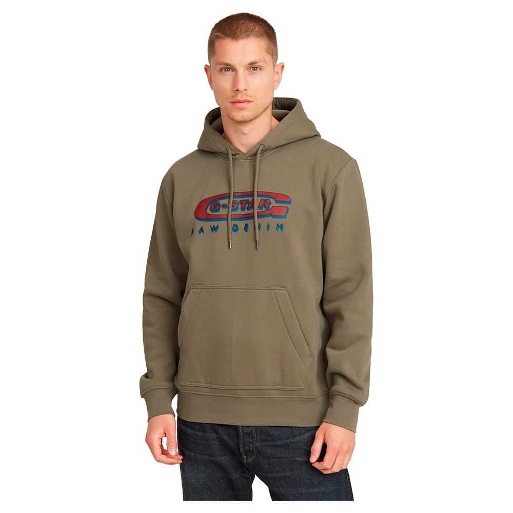 G-Star Herren Old Skool Logo Hooded Sweat Hooded Sweatshirt (1er Pack)