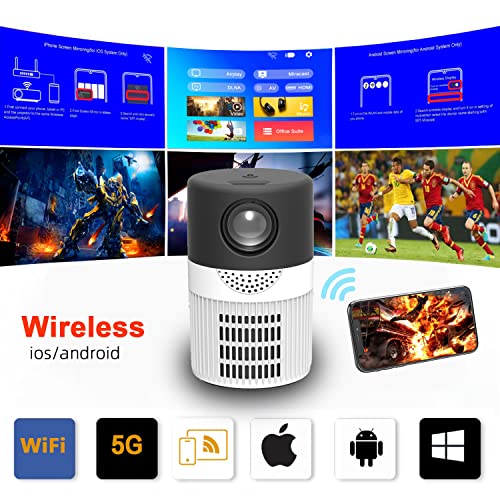 image for Bargainpop Portable WIFI Mini Projector LED Video Projector Upgraded W
