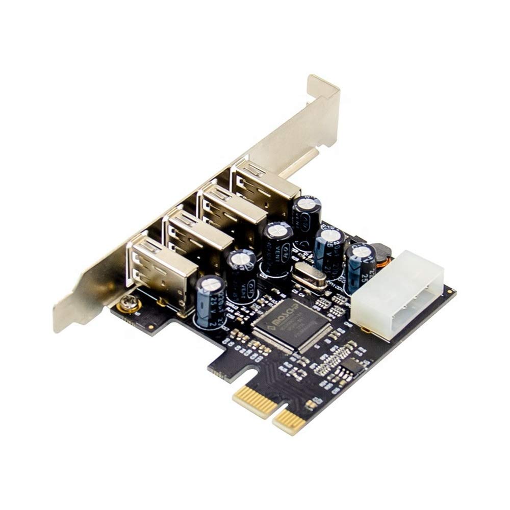 Scheda Adattatore PCI-E A 4 Porte USB 2.0 H&D Hyaline&Dora Con Chipset MCS9990
