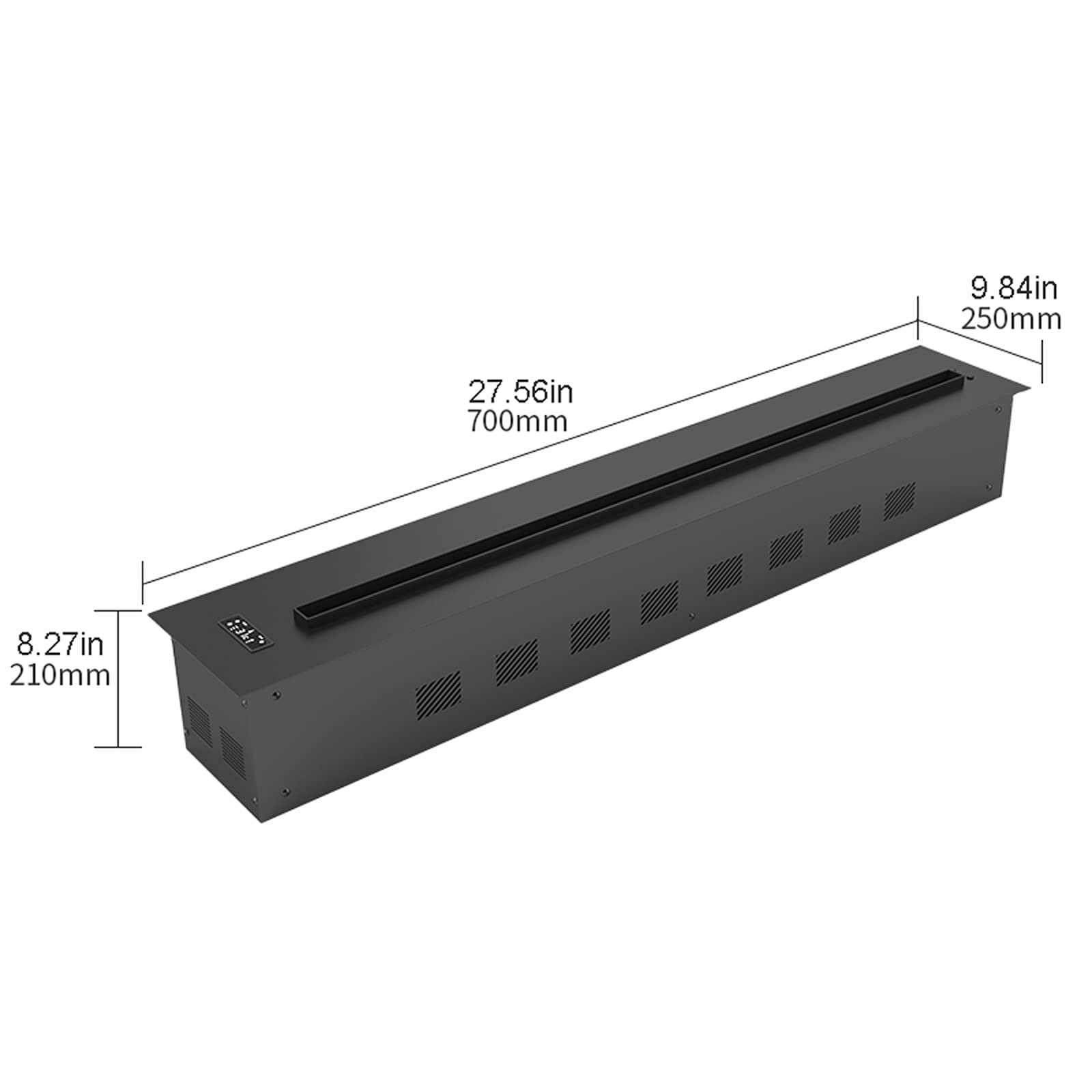 Caminetti elettrici Simulazione 3D Fiamma Elettrica Camino da camino da incasso Camino elettrico da incasso con controllo intelligente touch screen LCD e funzione di temporizzazione, fiamma taccibile,