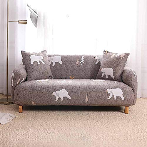Housse de canapé élastique motif Y imprimé protection extensible