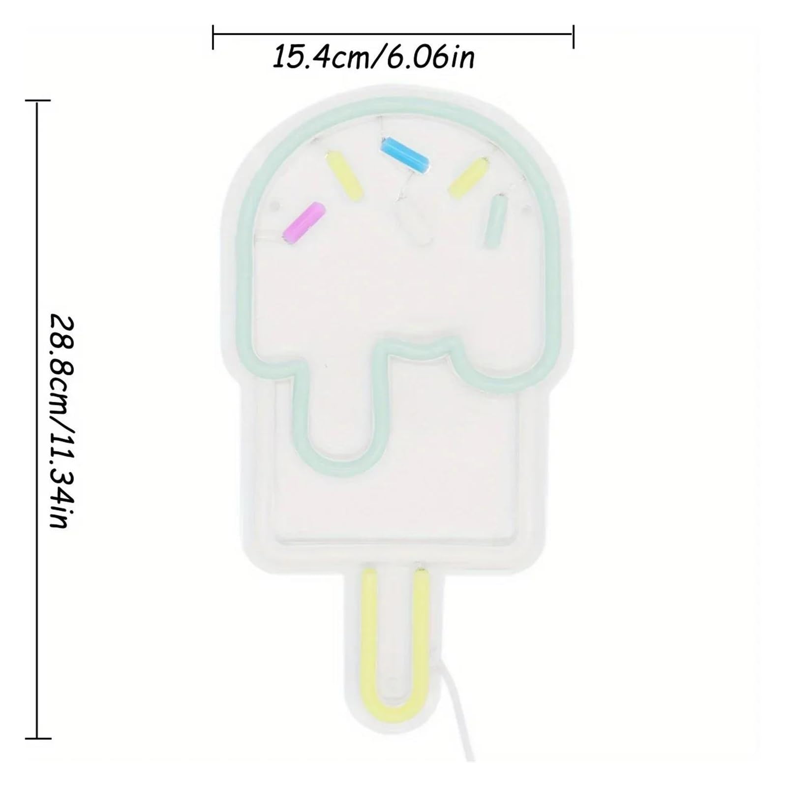 Lámpara de señal Lámpara LED con letrero de helado para neón luz para fiesta niñas decoración tienda arte colgante para letreros