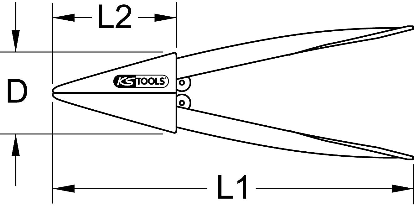 KS Tools 116.7000 Tenazas para abocardar tubos de plomo 1 1/2"- 240 mm