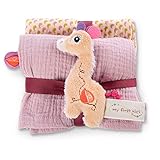 PELUCHE ET MOUCHOIRS : Avec ses motifs adorables, le jouet à saisir Sasuma est un parfait jouet de motricité pour votre bébé, tandis que les mouchoirs absorbants et gaufrés sont idéaux pour l'alimentation et l'allaitement