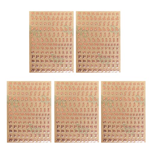 Calcomanías de números con letras adhesivas de aleación con purpurina para decoración de resina epoxi, calcomanías con purpurina para habitación de niños, botellas de agua, ropa, pared