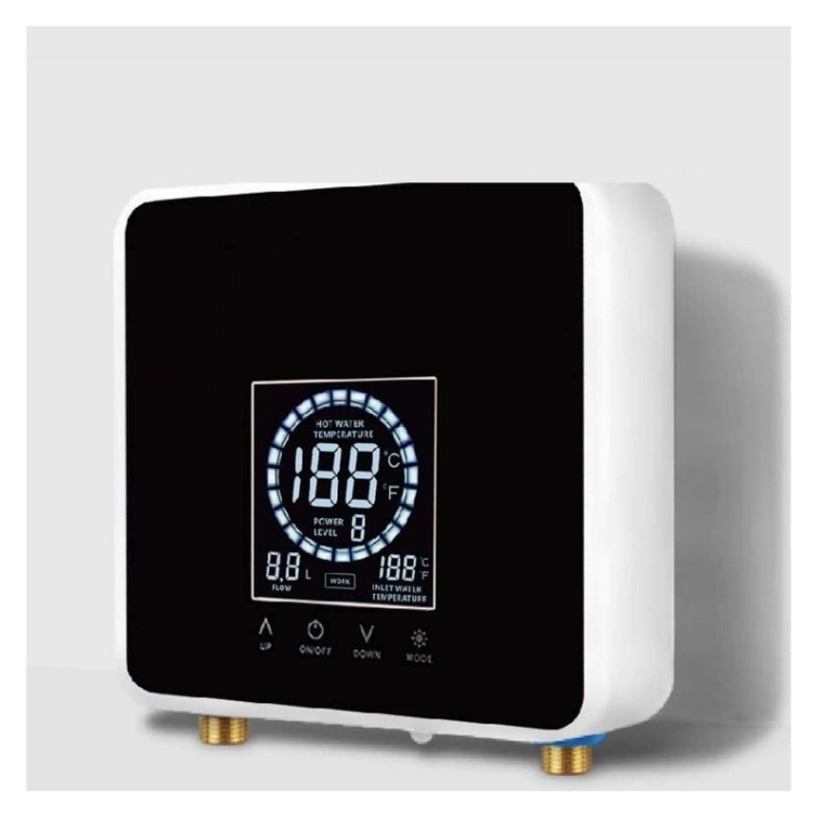 5500W/7500W Instant Water Heater Wall Mounted Electric Water Heater Bathroom Kitchen LCD Temperature Display with Remote Control Compact and Durable(220 7500W,Nero)