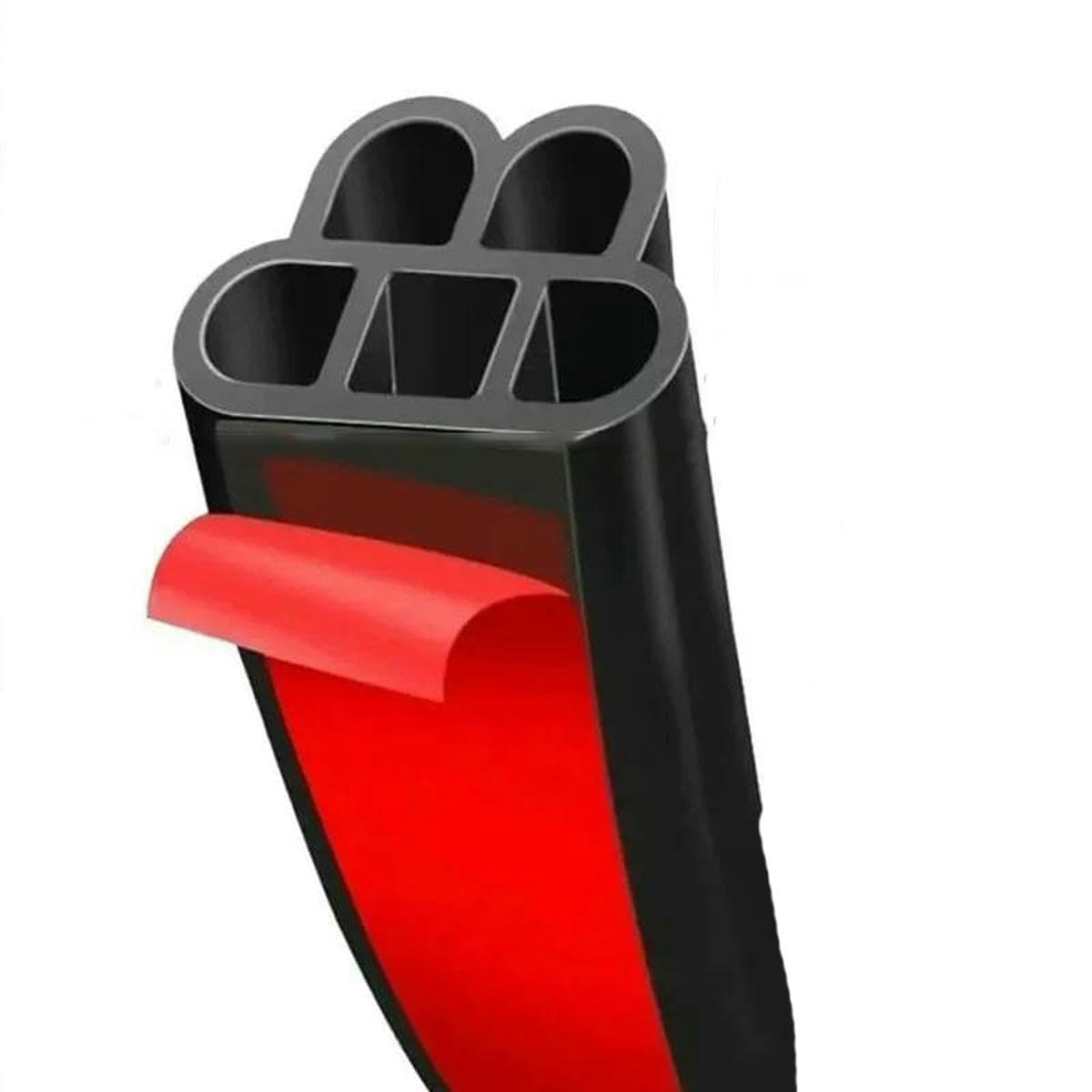 Yfshc Black 5 Shape 5M 1 Piece Security Door Access Door Window Sealing Strip Weatherproof Anti-Collision Strip Sound Insulationself-Adhesive