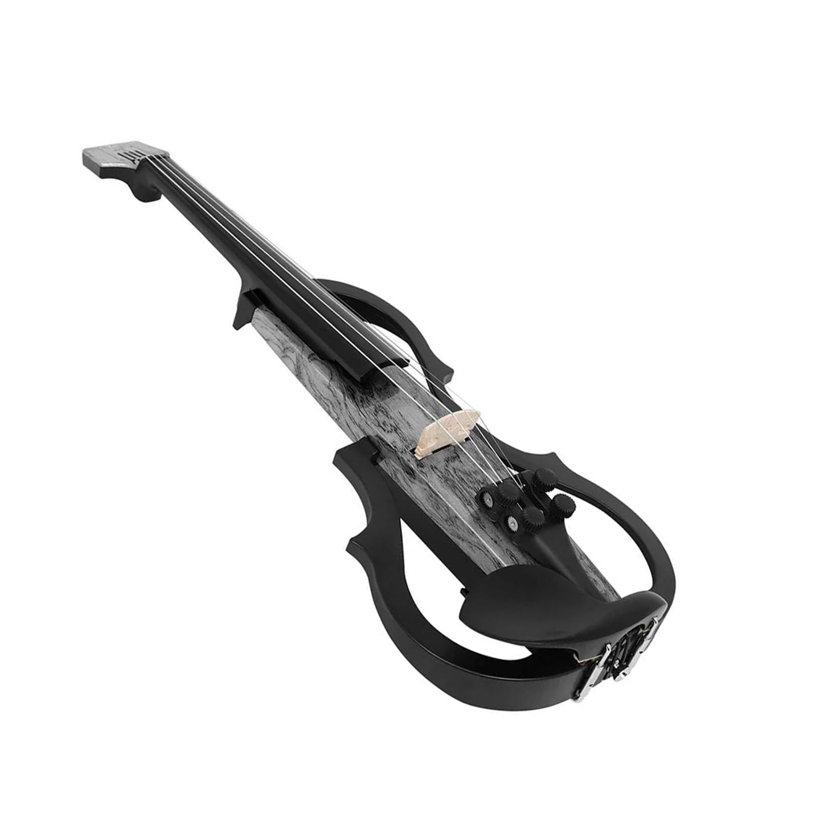 Początkujący Skrzypce Skrzypce Elektryczne 4/4 Bez Główki Karbonowe Ze Smyczkiem Kablem Słuchawkowym Podpórką Na Ramię Futerałem I Akcesoriami(Violin Set)