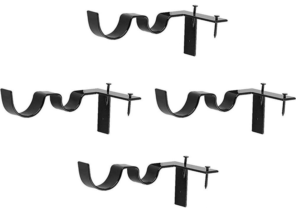 Buy XonyiCos 4 Pcs Curtain Pole Bracket Set, No Drill Curtain Rod