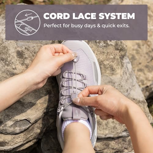 NORTIV 8 Women's Lightweight Hiking Shoes Quick Laces Outdoor Fashion Sneakers Gladiator,Size 7.5,Light Purple,SNHS239W