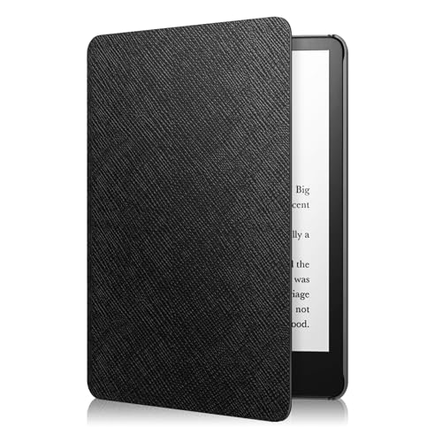 Custodia per Kindle Paperwhite 11 ª Generazione Modello 2021 Schermo da 6.8 Protettiva in Policarbonato di Stile Semplice e Elegante Nero & Venatura di Pietra