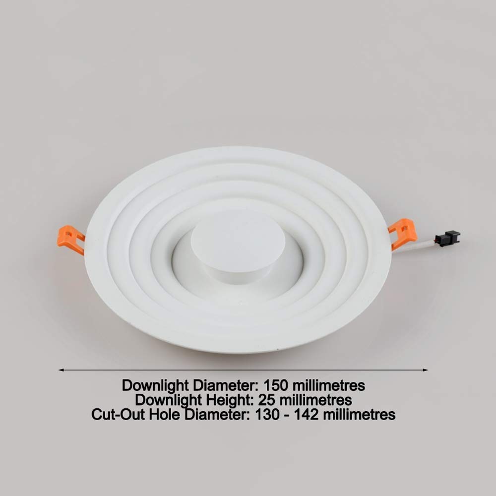 Kreatywna Okrągła Lampa Sufitowa Led 6W/12W Do Użytku Domowego, Do Wnętrz, Aluminiowa, Akrylowa, Wpuszczana, Do Wpuszczania, Dekoracyjna, Do Oświetlenia Punktow(Światło Białe – 6 W)