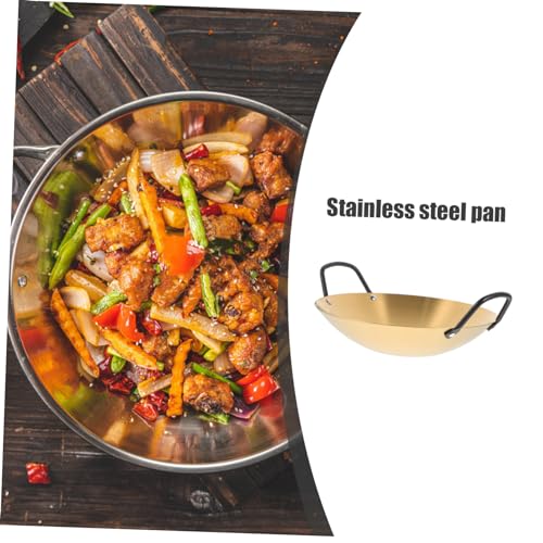 Wok de acero inoxidable con doble mango, antiadherente miniatura 7
