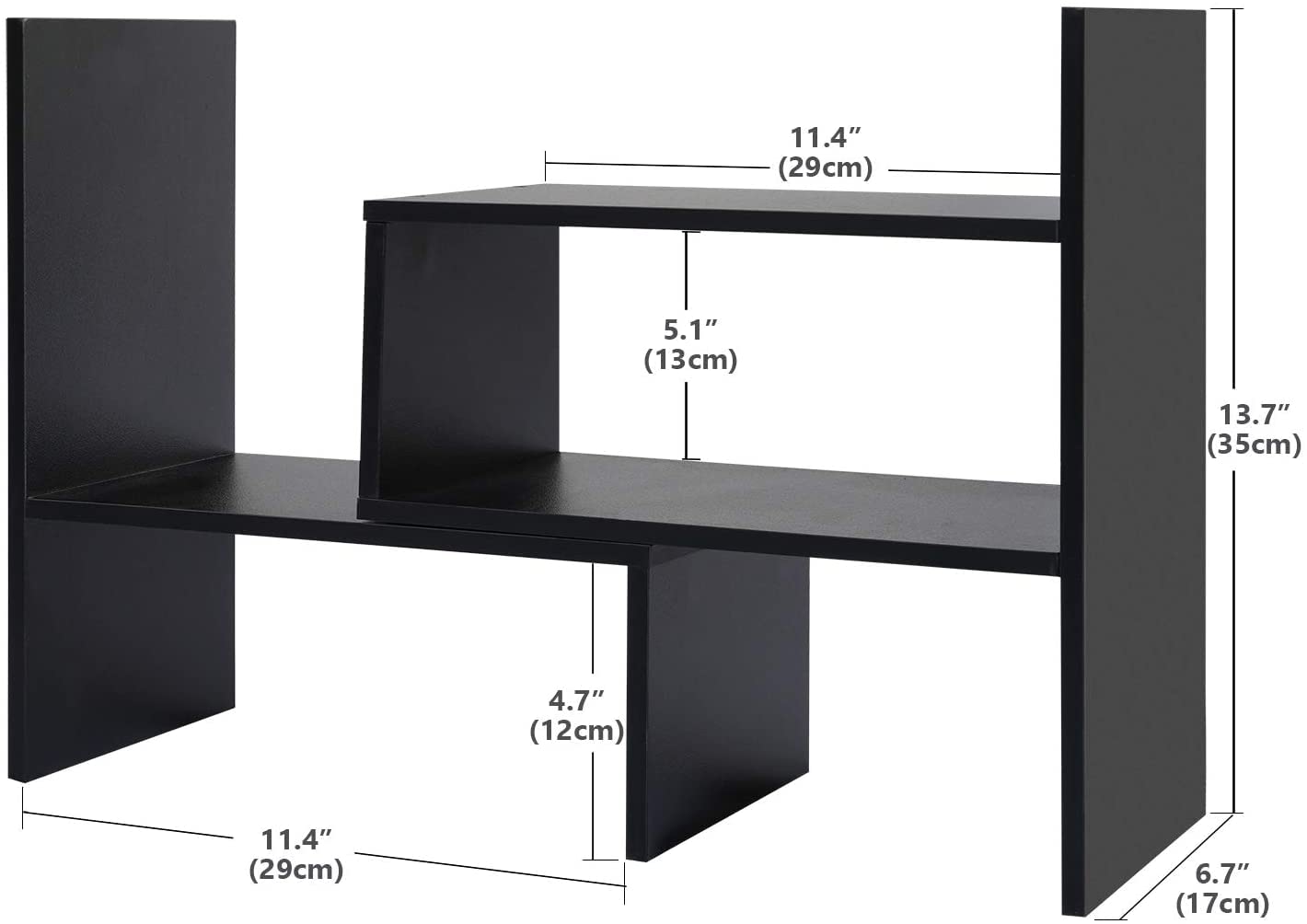 Étagère De Bureau Multifonction à 2 Niveaux En Bois Pour La Maison, Le Bureau, Le Dortoir