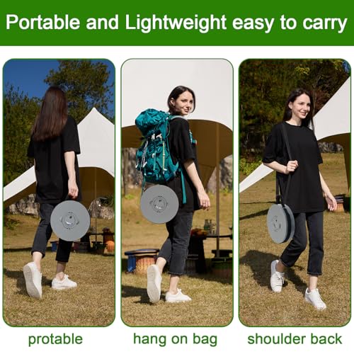 Image of 2026 Upgraded XXL Collapsible Stool with Thick Cushion,19.7 inchH-11.8 inchD Telescoping Folding Stool for Adults, More Sturdy Camping Stools with Load Capacity 1000lbs for Outdoor,Garden,Fishing,Hiking