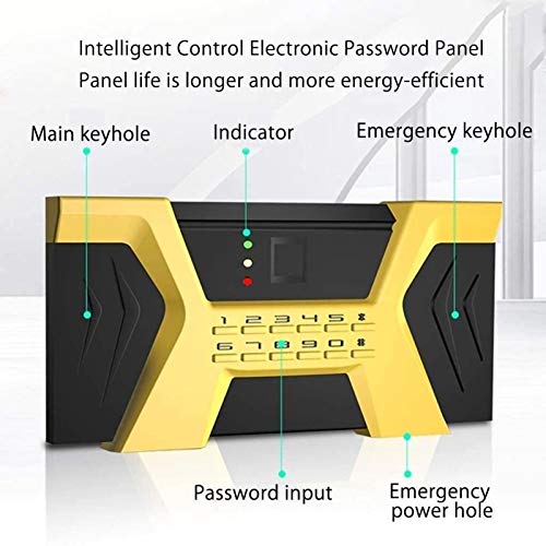 Strong Steel Electronic Password Digital Safety Box Cash Safe Key Lock Document Storage Security Box Chest Important File Cash Safes Lock Case (Color : White) #TOP3