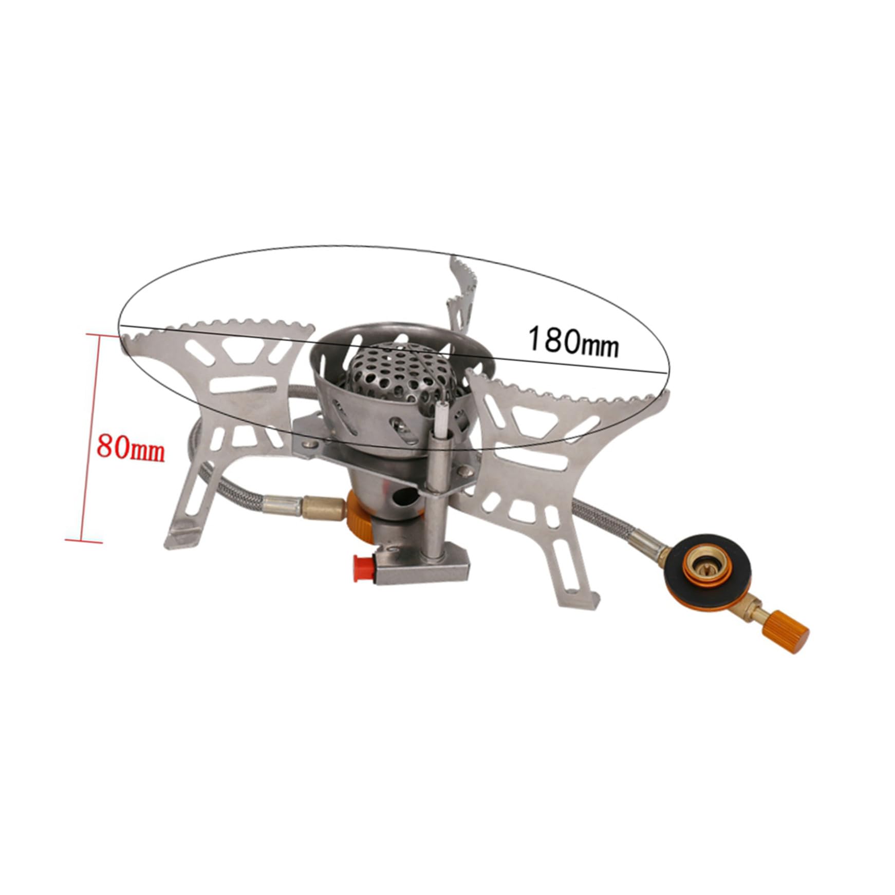 KOMBIUDA 1 Poêle Coupe-Vent Pour L'Extérieur Petit Réchaud De Camping Chauffage De Camping Pour Tentes Gril Portable Pour Camping Brûleur De Cuisson À Gaz Mini Réchaud De Camping